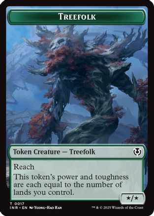 Treefolk // Emblem - Wrenn and Seven Double-Sided Token (INR-17 // 27) - Innistrad Remastered