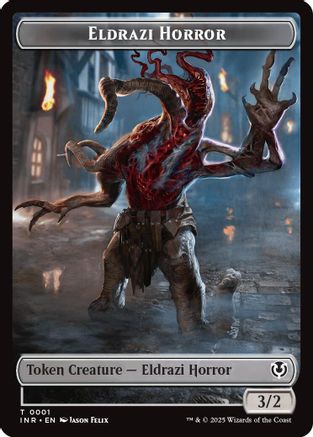 Eldrazi Horror // Human Soldier (0003) Double-Sided Token (INR-1 // 3)  Foil - Innistrad Remastered