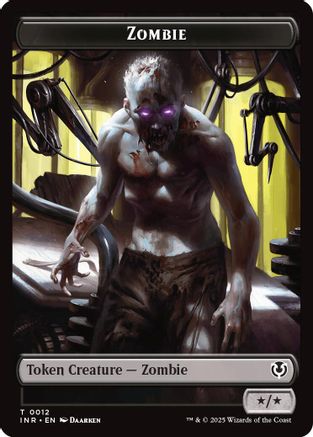 Zombie (0011) // Zombie (0012) Double-Sided Token (INR-11 // 12)  - Innistrad Remastered