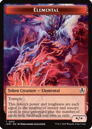 Elemental // Human (0014) Double-Sided Token (INR-13 // 14)  - Innistrad Remastered