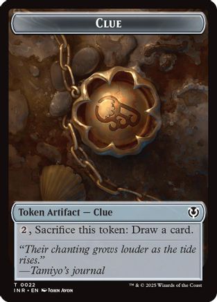 Clue // Eldrazi Horror Double-Sided Token (INR-22 // 1) - Innistrad Remastered Foil