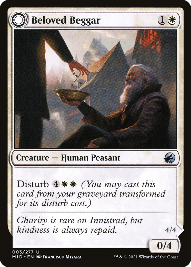 Beloved Beggar (MID-003)  - Innistrad: Midnight Hunt: (Double Faced Transform)