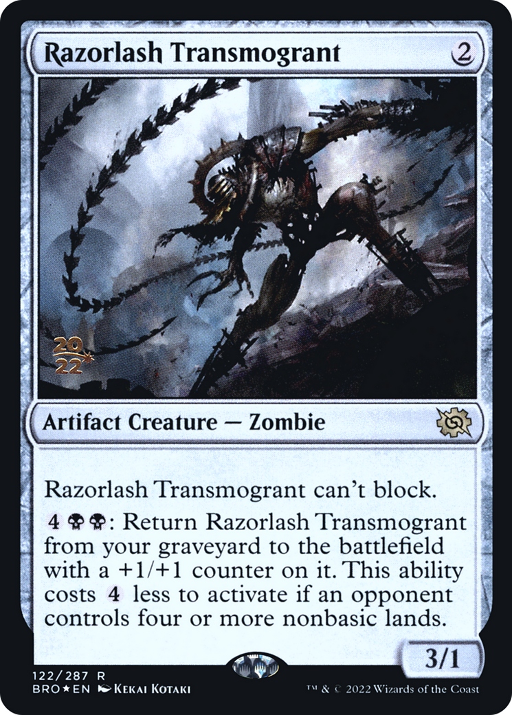 Razorlash Transmogrant (PRE-122)  Foil - The Brothers' War Promos
