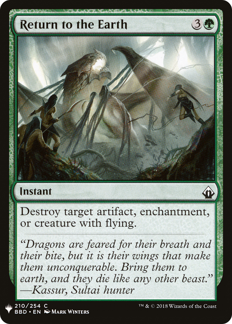 Return to the Earth (LIST-210)  - The List