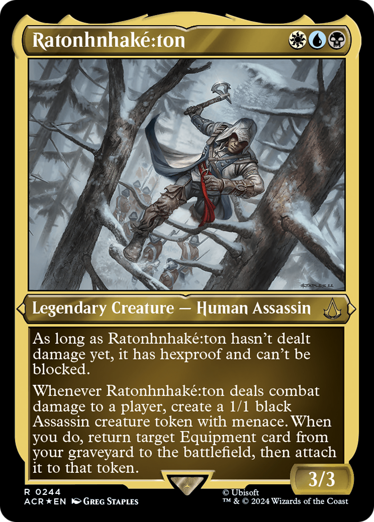 Ratonhnhaké꞉ton (ACR-244)  Etched Foil - Assassin's Creed