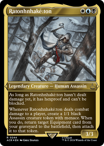 Ratonhnhaké꞉ton (ACR-244)  Etched Foil - Assassin's Creed