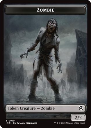 Zombie (0010) // Blood Double-Sided Token (INR-10 // 21)  Foil - Innistrad Remastered