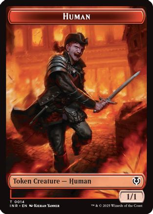 Human (0014) // Emblem - Chandra, Dressed to Kill Double-Sided Token (INR-14 // 24) - Innistrad Remastered