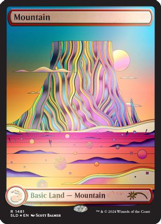 Mountain (1481) (Rainbow Foil) (SLD-1481)  Foil - Secret Lair Drop Series