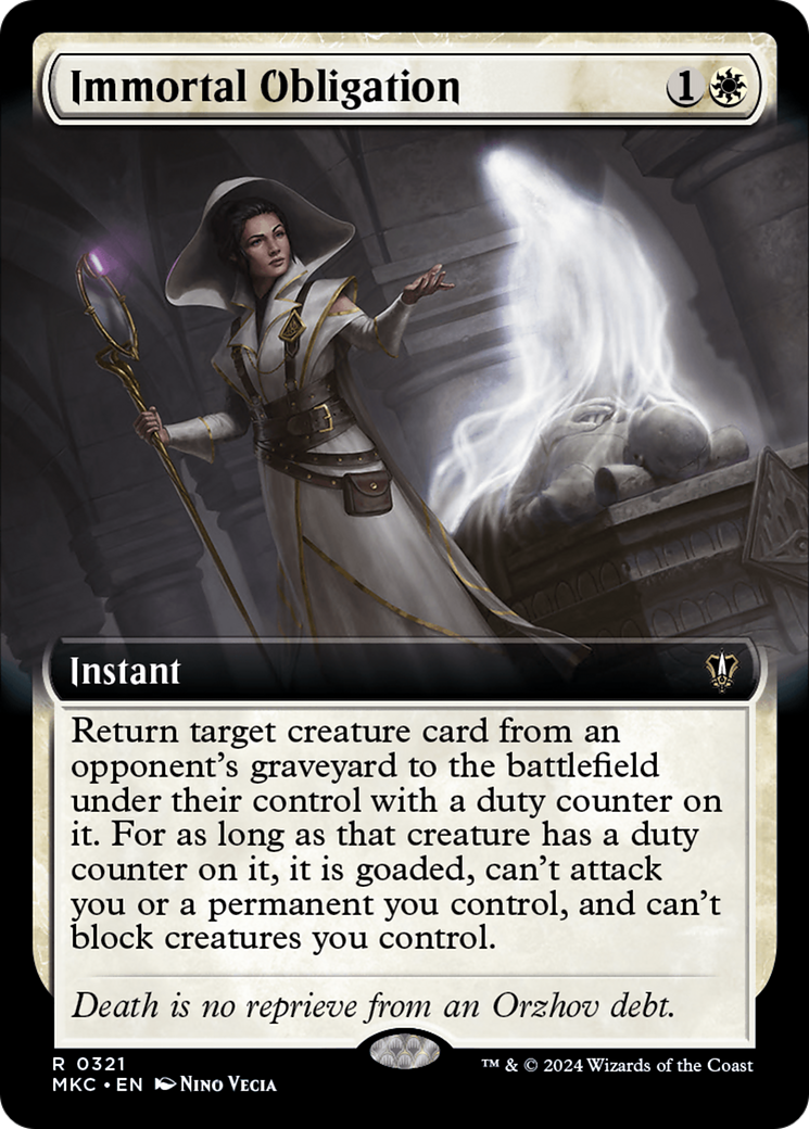 Immortal Obligation (Extended Art) (MKC-321)  - Murders at Karlov Manor Commander: (Extended Art)