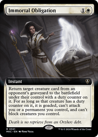 Immortal Obligation (Extended Art) (MKC-321)  - Murders at Karlov Manor Commander: (Extended Art)