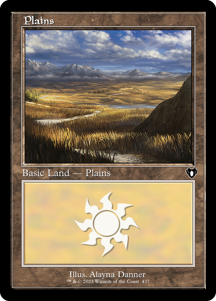 Plains (437) (Retro Frame) (CMM-437)  Foil - Commander Masters
