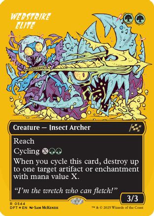 Webstrike Elite (Borderless) (First-Place Foil) (DFT-544) - Aetherdrift Foil