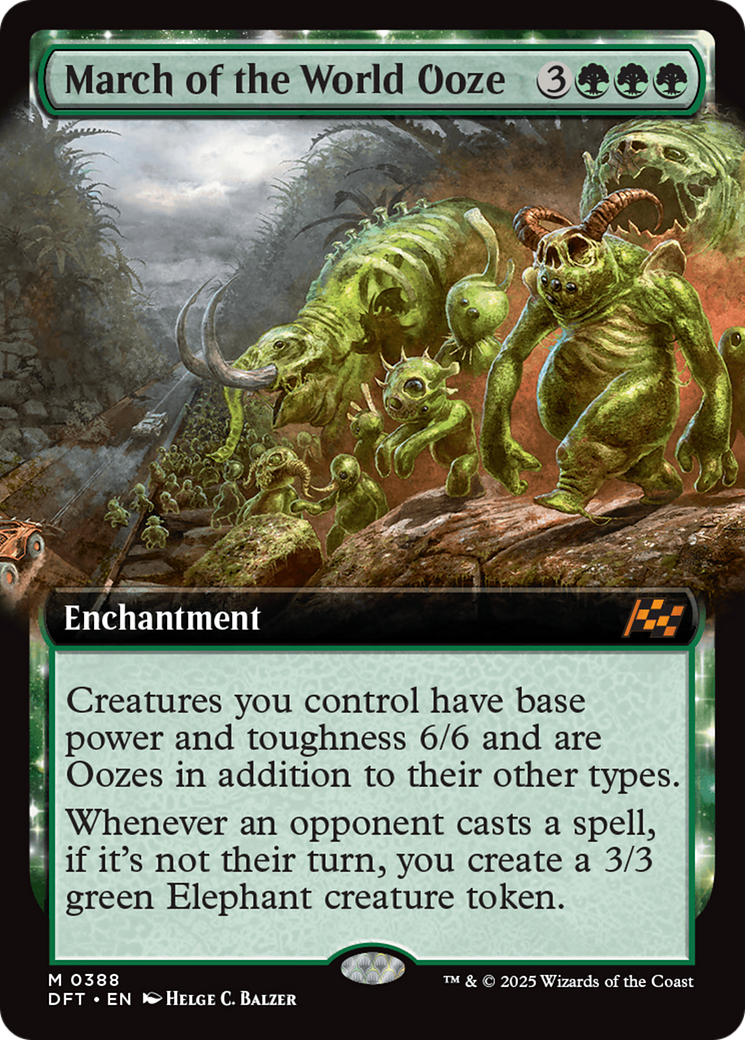 March of the World Ooze (Extended Art) (DFT-388)  - Aetherdrift: (enchantment, Extended Art)