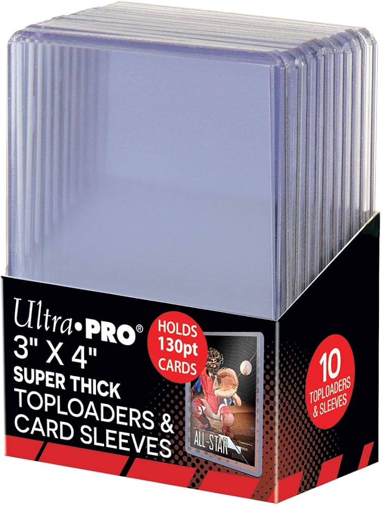 Ultra Pro 3" x 4" 130pt Super Thick Toploader with Sleeves