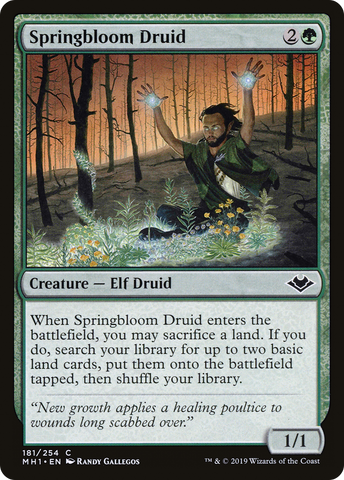 Springbloom Druid (MH1-181)  Foil - Modern Horizons