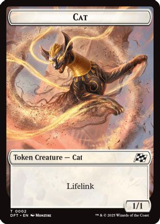 Cat // Thopter (0010) Double-Sided Token (DFT-2 // 10)  - Aetherdrift