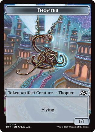 Thopter (0009) // Treasure Double-Sided Token (DFT-9 // 11)  Foil - Aetherdrift
