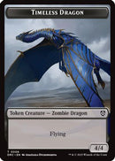 Timeless Dragon // Zombie (0007) Double-Sided Token (DRC-6 // 7) - Commander: Aetherdrift Foil