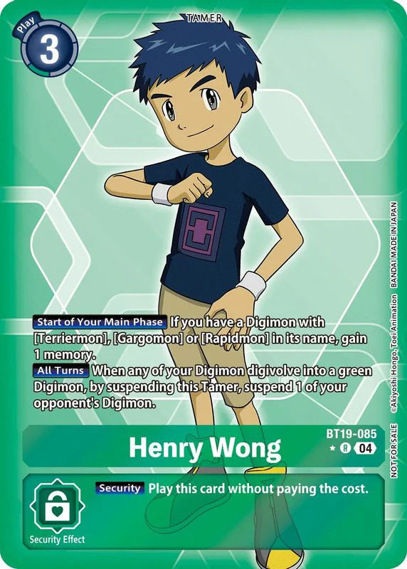 Henry Wong [BT19-085] (Box Promotion Pack) [Release Special Booster Ver.2.5]