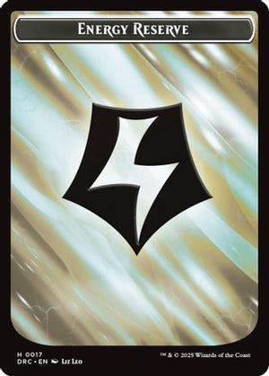 Energy Reserve // Energy Reserve Double-Sided Token (DRC-017) - Commander: Aetherdrift