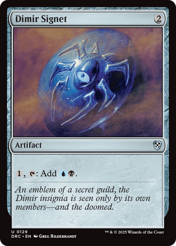 Dimir Signet (DRC-129)  - Commander: Aetherdrift