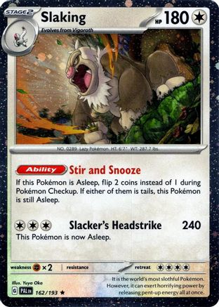 Slaking (Cosmos Holo) 162/193  - Holofoil SV02 Paldea Evolved - Rare