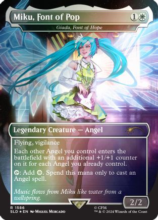 Miku, Font of Pop - Giada, Font of Hope (Rainbow Foil) (SLD-1586)  Foil - Secret Lair Drop Series