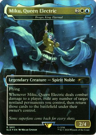 Miku, Queen Electric - Brago, King Eternal (Rainbow Foil) (SLD-1601)  Foil - Secret Lair Drop Series
