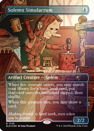 Solemn Simulacrum (1725) (Rainbow Foil) (SLD-1725)  Foil - Secret Lair Drop Series