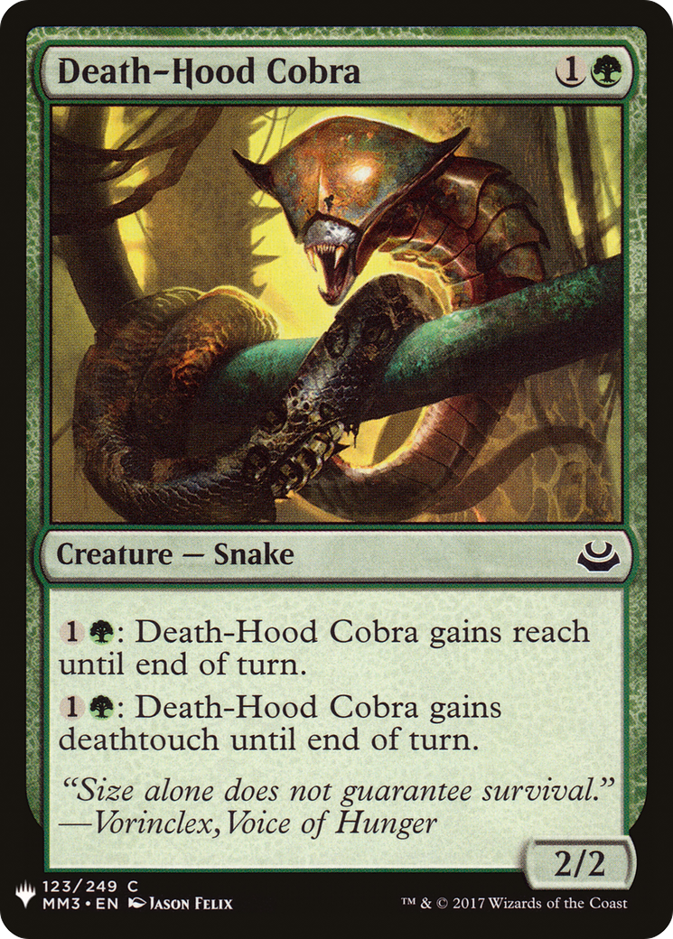 Death-Hood Cobra (LIST-MM3-123)  - The List