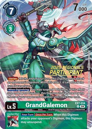 GrandGalemon (2025 Regionals Participant) (EX7-034) - Digimon LIBERATOR Foil