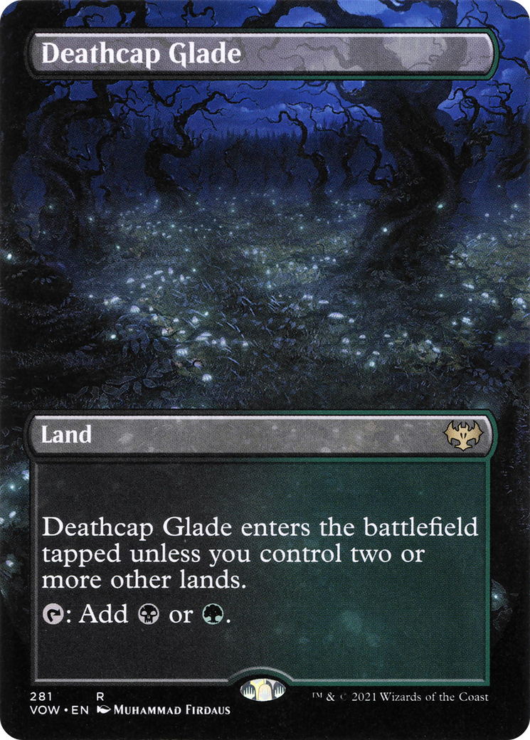 Deathcap Glade (Borderless) (VOW-281) - Innistrad: Crimson Vow (Borderless) Foil