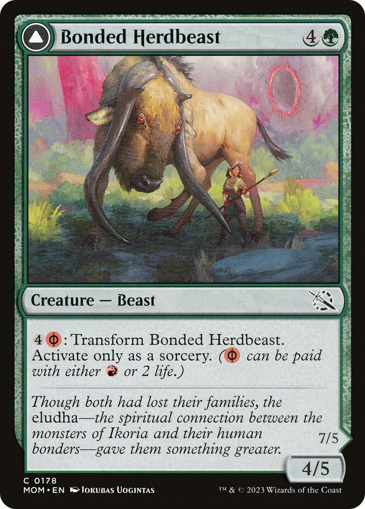 Bonded Herdbeast (MOM-178)  Foil - March of the Machine