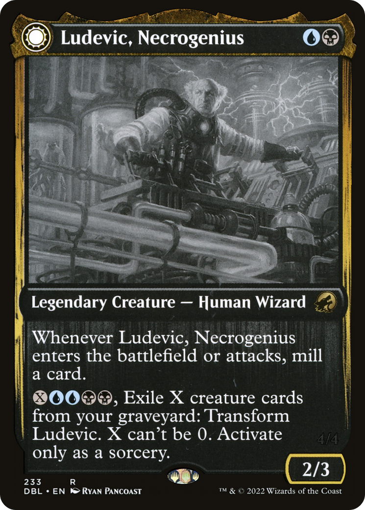 Ludevic, Necrogenius (DBL-233)  - Innistrad: Double Feature: (Double Faced Transform)
