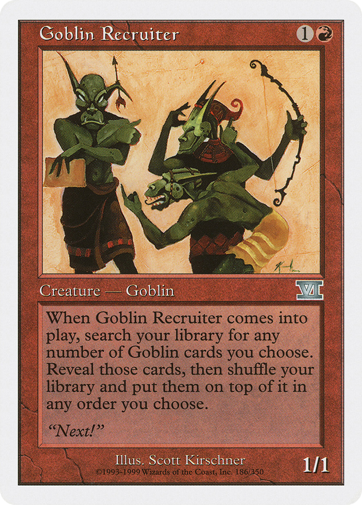 Goblin Recruiter (6ED-186)  - Classic Sixth Edition