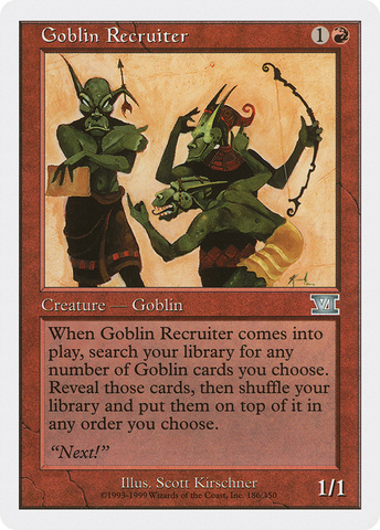 Goblin Recruiter (6ED-186)  - Classic Sixth Edition