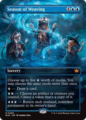 Season of Weaving (Borderless) (BLB-283) - Bloomburrow: (Showcase) (Borderless) Foil