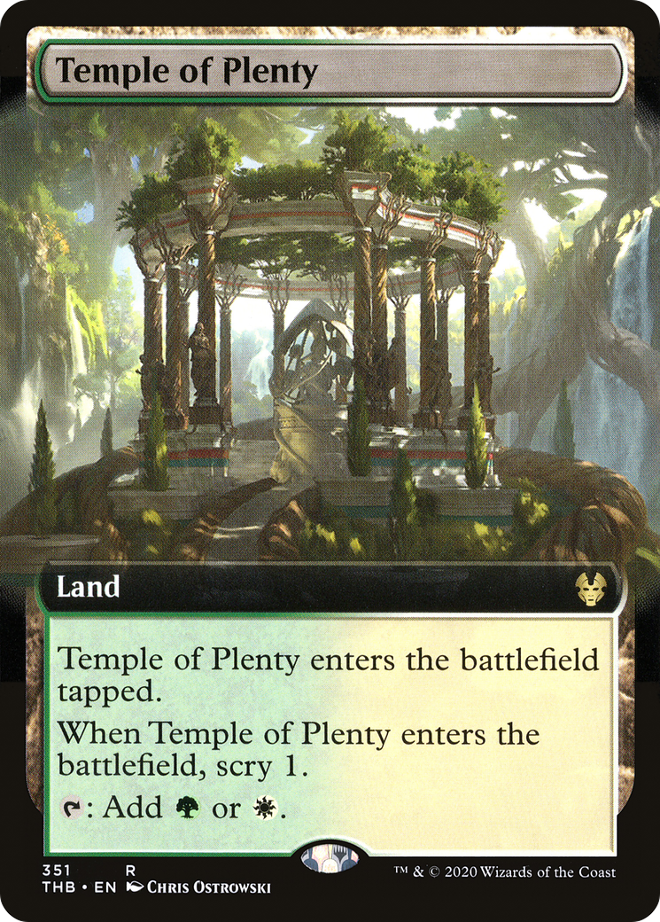 Temple of Plenty (Extended Art) (THB-351)  - Theros Beyond Death: (Extended Art)