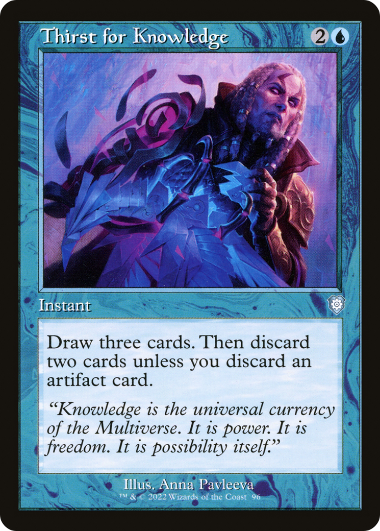 Thirst for Knowledge (Retro Frame) (BRC-096)  - The Brothers' War Commander