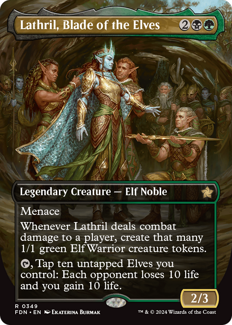 Lathril, Blade of the Elves (Borderless) (FDN-349)  - Foundations