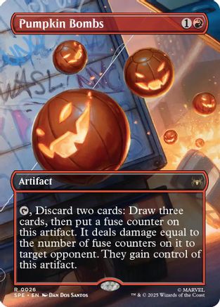 Pumpkin Bombs (Borderless) (SPE-026)  Foil - Marvel's Spider-Man: Eternal-Legal