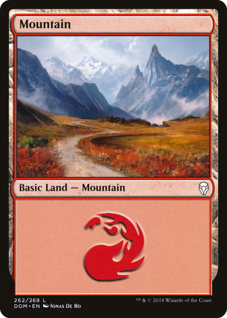 Mountain (262) (DOM-262)  Foil - Dominaria