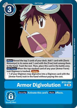 Armor Digivolution [BT21-094] [World Convergence]