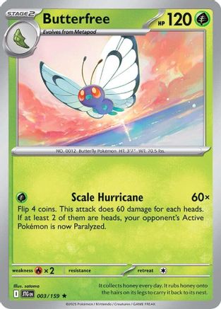 Butterfree 003/159 - Reverse Holofoil SV09 Journey Together