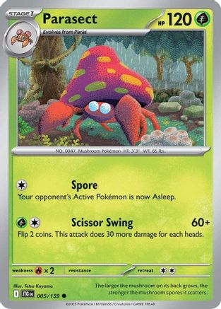 Parasect 005/159 - Reverse Holofoil SV09 Journey Together