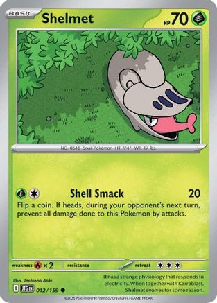 Shelmet 012/159 - Reverse Holofoil SV09 Journey Together