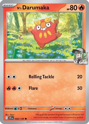 N's Darumaka 026/159 - Reverse Holofoil SV09 Journey Together