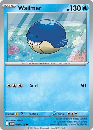 Wailmer 040/159 - Reverse Holofoil SV09 Journey Together