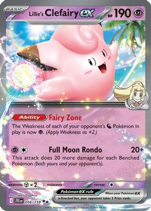 Lillie's Clefairy ex 056/159  - Holofoil SV09 Journey Together - Double Rare